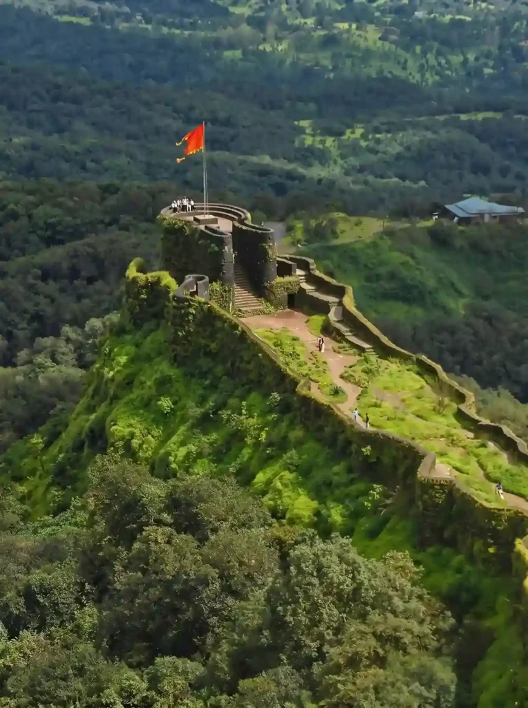 Scenic view of Torna Fort near Legacy Lands in Velhe Maharashtra