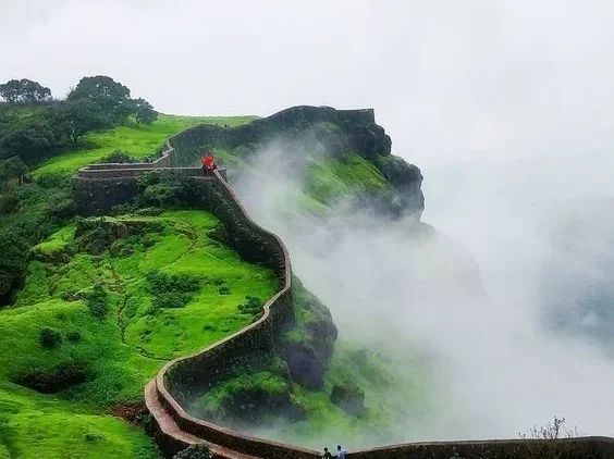Scenic aerial view of lush green hills and forests near Legacy Lands in Velhe Maharashtra